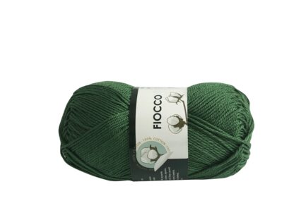 Fir de crosetat si tricotat bumbac mercerizat FIOCCO - VERDE BRAD 7725