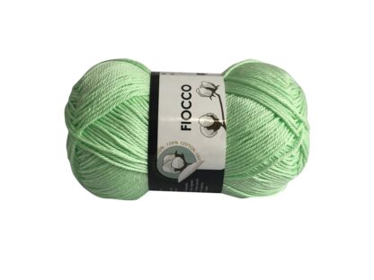 Fir de crosetat si tricotat bumbac mercerizat FIOCCO - VERDE MENTA 7618