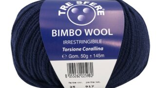 Fir de tricotat si crosetat Bimbo Wool Merino Extrafin_culoare 25 Bleumarin