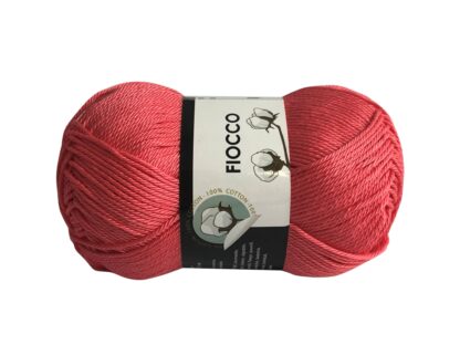 Fir de tricotat si crosetat Bumbac mercerizat_Fiocco_ culoare Coral 7320