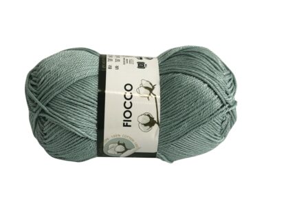 Fir de tricotat si crosetat Bumbac mercerizat_Fiocco_ culoare Verde Salvie 7612