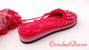 Slapi Crosetati cu Fir de Catifea Vellutino pe Talpa Spuma CrochetDecor