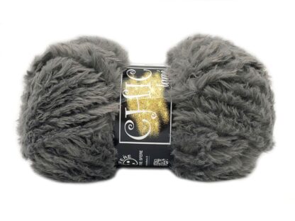 Fir de tricotat si crosetat tip blanita_CHIC LAME_4 Gri cu sclipici Auriu