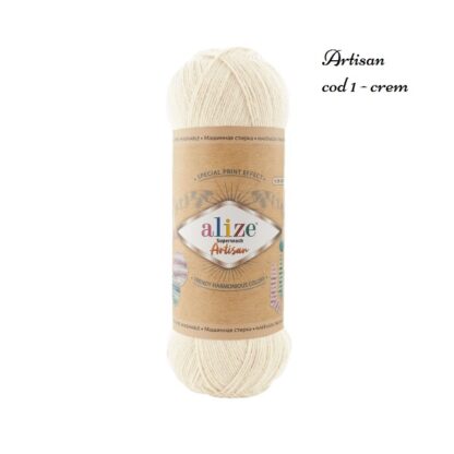 Fir de tricotat sosete SUPERWASH ARTISAN _1_Cream