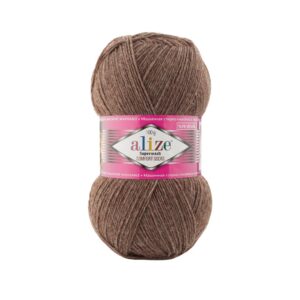 Fir de tricotat sosete UNI Alize SUPERWASH COMFORT_240_Maro Melanj