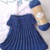 Sarafan tricotat cu fir Alize Artisan_culoare Bleumarin