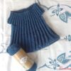 Sarafan tricotat manual pentru copii din fir Alize Artisan - bleumarin
