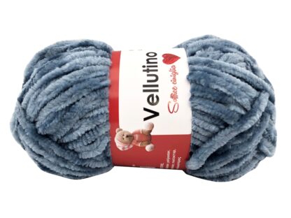 Fir de tricotat si crosetat de catifea Vellutino culoare Albastru Celest 5E767E