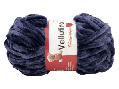 Fir de tricotat si crosetat de catifea Vellutino culoare Bleumarin 557