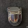 Inchizatoare metalica GHIOZDAN mica_4,5 x 3 cm_posete crosetate_Argintiu
