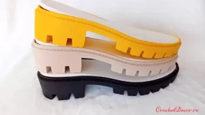 Talpa LOISA pt incaltamintea crosetata_Culoare Bej, galben, negru_