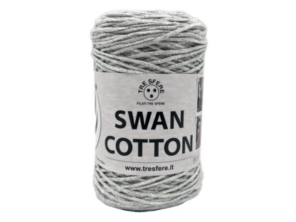 Fir tip snur Swan Cotton _ culoare gri deschis 02