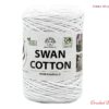 Swan Cotton Culoare Alb 2502 fir tip snur rotund pentru genti crosetate