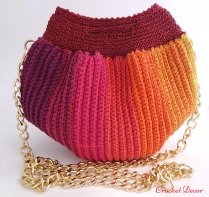 Geanta crosetata manual din fir RIO tip snur pretricotat_Crochet Decor_1