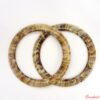 Manere CERC din plastic pentru genti crosetate si tricotate Manual_Crochet Decor_Maro Bej Marmorat