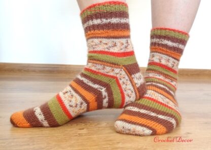 Sosete tricotate manual din fir Alize Comfort Socks 7709