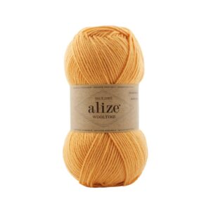Alize fir de tricotat si crosetat WOOLTIME_75% lana superwash, 25% poliamida_culoare 423_Tuscany Yellow