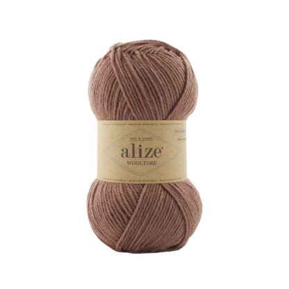 Alize fir de tricotat si crosetat WOOLTIME_75% lana superwash, 25% poliamida_culoare _581_Ruby Chocolate