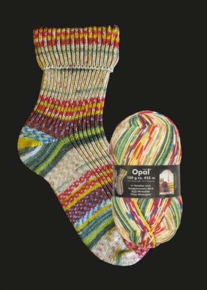 Fir de tricotat sosete cu sclipici OPAL - Colectia In Variation nach Underwassers Werk 625_culoare 2104_4 ply