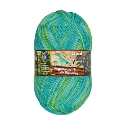 Fir de tricotat sosete cu sclipici OPAL - Colectia Regenwald 18 - die Expedition 4 ply _culoare 11207 Soparla Lianen Laila