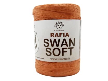 Fir din rafie naturale tip panglica_Rafia Swan Soft_Caramiziu 9