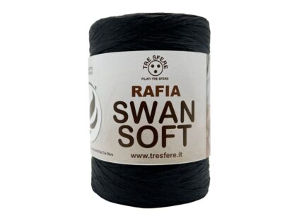 Fir din rafie naturale tip panglica_Rafia Swan Soft_Negru 3