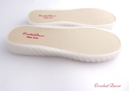 Talpa STEP SOLE flexibila pentru incaltaminrea crosetata_culoare alb