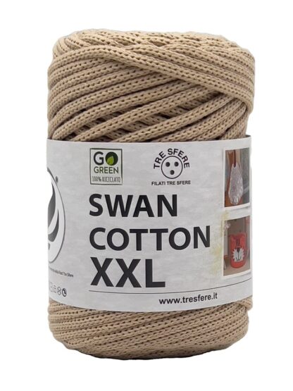 Fir de crosetat tip snur pentru genti si cosuri Swan Cotton XXL culoare Bej 2507