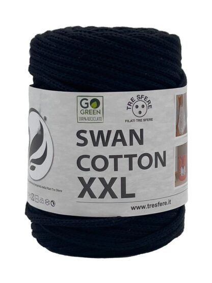 Fir de crosetat tip snur pentru genti si cosuri Swan Cotton XXL culoare Negru 2501