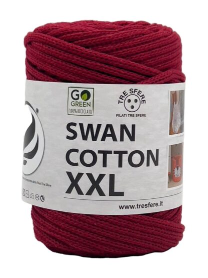 Fir de crosetat tip snur pentru genti si cosuri Swan Cotton XXL culoare Rosu Burgund 2537