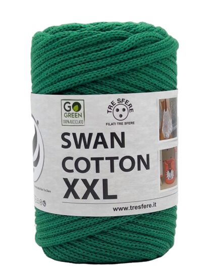 Fir de crosetat tip snur pentru genti si cosuri Swan Cotton XXL culoare Verde benetton 2527