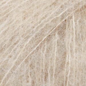 Fir de tricotat si crosetat DROPS Brushed Alpaca Silk culoare Bej Deschis 04-2