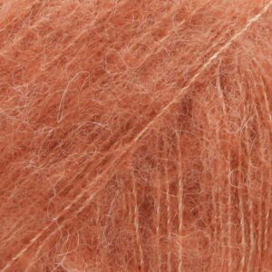 Fir de tricotat si crosetat DROPS Brushed Alpaca Silk culoare Ruginiu Pal 22-2