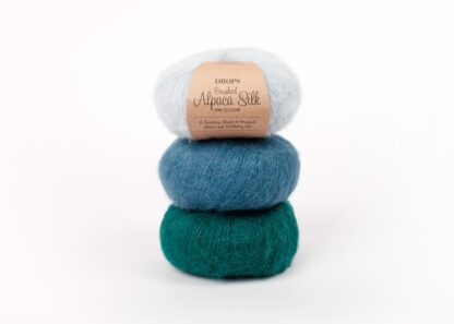 Fir de tricotat si crosetat DROPS Brushed Alpca Silk culori -11-14-25