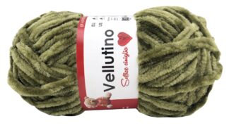 Fir de tricotat si crosetat de catifea Vellutino culoare Verde Muschi - ADA96E