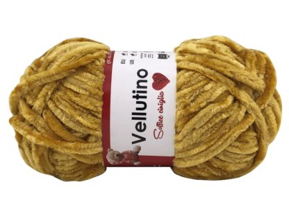 Fir de tricotat si crosetat din catifea Vellutino - culoare Auriu AF7817