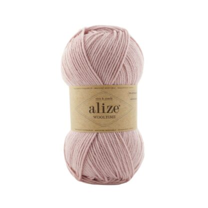 Alize fir de tricotat si crosetat WOOLTIME_75% lana superwash, 25% poliamida_culoare_161_Powder