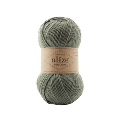 Alize fir de tricotat si crosetat WOOLTIME_75% lana superwash, 25% poliamida_culoare_274_Artichoke