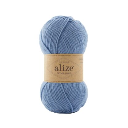 Alize fir de tricotat si crosetat WOOLTIME_75% lana superwash, 25% poliamida_culoare_432_Steel Blue