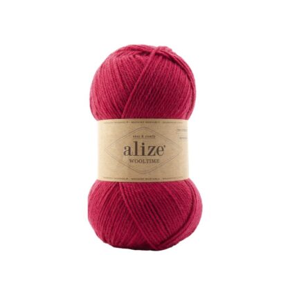 Alize fir de tricotat si crosetat WOOLTIME_75% lana superwash, 25% poliamida_culoare_740_Raspberry