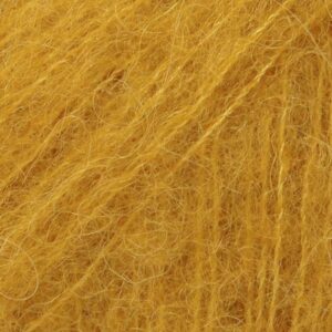 Fir de tricotat si crosetat DROPS Brushed Alpaca Silk culoare Curry 19-2_original