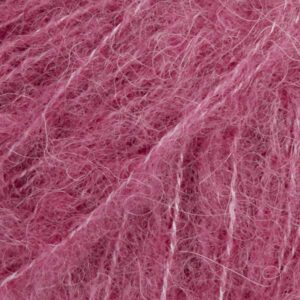Fir de tricotat si crosetat DROPS Brushed Alpaca Silk culoare Roz Calluna (Heather) 08-2