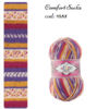 Fir de tricotat sosete Alize SuperWash Comfort Socks_culoare 7655_Print moc, roz, portocaliu