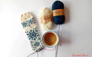 Sosete tricotate manual cu fir Drops Nord_tehnica Jaquard_colorwork_Marina Dascalescu_2
