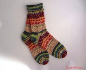 Sosete tricotate manual din fir pentru ciorapi cu lana_Opal_Crochet Decor_6