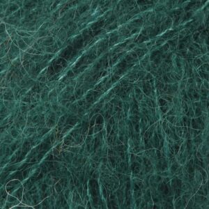 Fir de tricotat si crosetat DROPS Brushed Alpaca Silk culoare Verde Padure 11-2