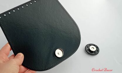 Clapeta cu inchizatoare tip magnet pentru rucsaci si genti crosetate din piele ecologica_4