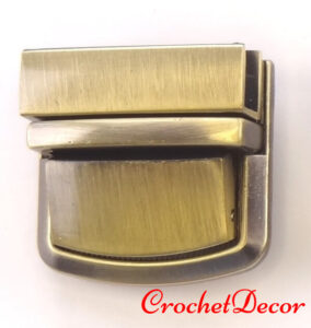 Auriu Mat Inchizatoare Posete si Genti Crosetate LUX CrochetDecor