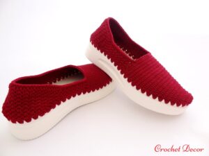 Espadrile crosetate cu fir Drops Muskat_Crochet Decor