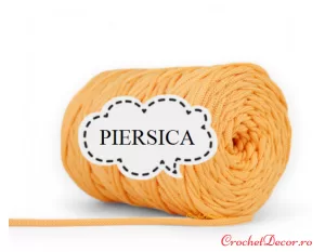 Fir snur plat pentru genti_5 mm PIMOTKI_culoare Piersica